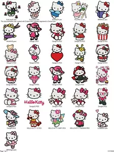 HUGE CUTE KITTY COLLECTION EMBROIDERY MACHINE DESIGN PATTERN PES USB DRIVE - Picture 1 of 20