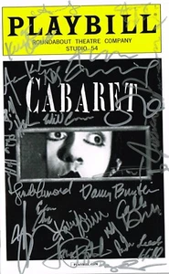 Cabaret Revival Noche de Apertura OBC Elenco Original FIRMADO Playbill Alan Cumming Certificado de Autenticidad - Imagen 1 de 2