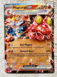 MAGCARGO EX 029/167 TWILIGHT MASQUERADE POKEMON (DOUBLE RARE, NM) - Picture 1 of 2
