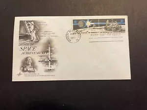 NASA, Armstrong & Shepard, Space Achievments, FDC 1971, Sc#1434-5, Crisp! - Picture 1 of 2