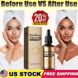 Sunless Tanning Drops To Drink, Drinkable Sunless Tanning Drops, Oral Drink 60ml - Picture 1 of 17