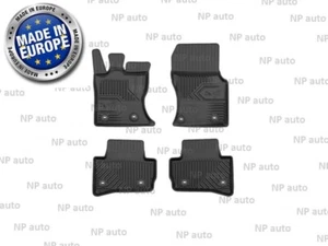 NEW SET LHD BLACK FLOOR MATS WATERPROOF AUTO LINERS FOR JAGUAR F-PACE 2016- - Picture 1 of 4