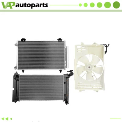 Cooling Fan and Radiator Condenser Assembly For 2005 06-08 Toyota Corolla Matrix - Image 1 of 4