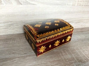 Vintage Wooden Box USSR Wood Carving Olympic Games 1980 Moscow - Imagen 1 de 12