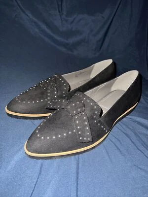 Adrienne Vittadini Women's Black Suede Laverne Slip On Loafers Sz 10 - Image 1 of 4