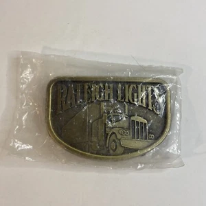 1970er Vintage Raleigh Lights Zigaretten Tabak Semi Truck Trucker Gürtelschnalle - Bild 1 von 4
