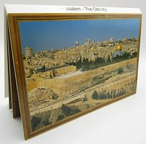 Jerusalem The Old City Postcard Folder Fold Out Book Mount of Olives Cityscape - Picture 1 of 7