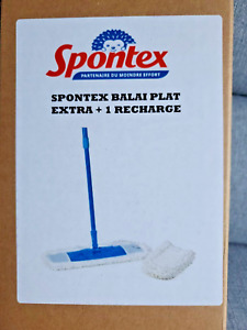 Spontex Balai Plat + 1 Recharge Neuf