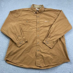 Carhartt Hemd Herren Extra Large Braun Langarm Tradesmen Canvas Workwear - Bild 1 von 12