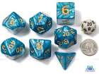 Blue Whale | Giant Tropical Blue Swirl Acrylic Dice Set (7) | Dungeons And