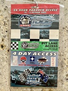 🏁🏆2002 V8 Supercar Bathurst 1000 Paddock Pass/Ticket. Skaife/Richards Winners
