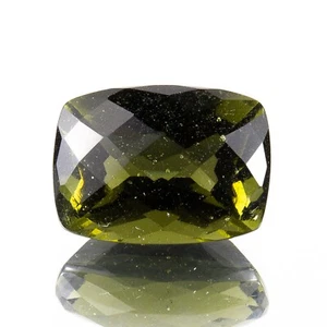 3ct MOLDAVIT Tektit facettiert lose Edelstein RECHTECK 11x8MM #CM776 - Bild 1 von 6