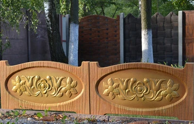 Molde de hormigón cerca tablero de madera antiguo borde de flores piedra hormigón vendido 1 pieza BR06 Foto 1 de 4