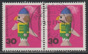 Germany 1971 SC# B478 - Wooden Toys - Nutcracker - One Pair  Used Lot # 592 - Picture 1 of 2