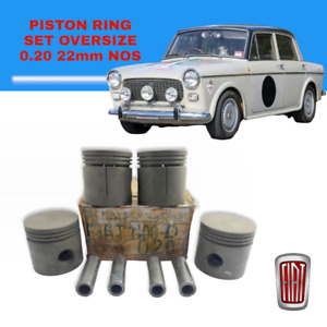 Fiat 1100D 1963 – 1967 Piston Ring Set Oversize 0.20 22mm NOS 