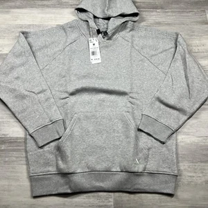 Adidas Damen Größe Medium alle Größen N Fleece Boyfriend Hoodie grau meliert HN4207 - Bild 1 von 10