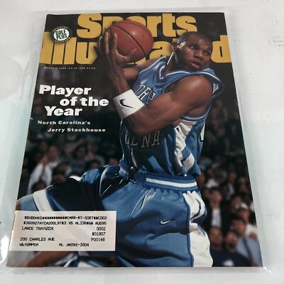 6 de marzo de 1995 Jerry Stackhouse UNC Sports Illustrated Golf edición Plus raro Foto 1 de 4