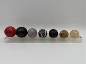 Lot of 7 Gemstone Crystal Spheres - Picture 1 of 14