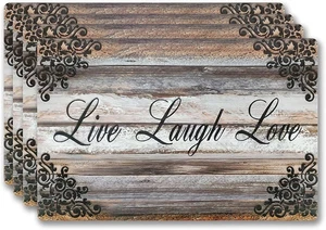Popular Home 4er Set Platzierungen Live Laugh Love - Bild 1 von 3