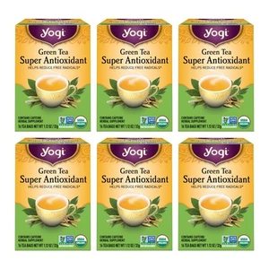 Yogi Tee Grüner Tee Super Antioxidativer Tee - 16 Teebeutel pro Packung (6 Packungen) - O... - Bild 1 von 6