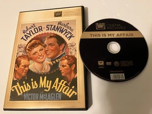 THIS IS MY AFFAIR DVD 1937 FOX ARCHIVES MOD ROBERT TAYLOR BARBARA STANWYCK - Picture 1 of 6