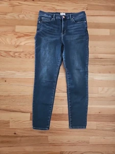 Jeans ajustados al tobillo de tiro alto Nicole Miller New York Soho talla 14 - Imagen 1 de 6