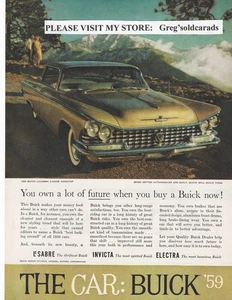 Original  1959 Buick  LeSabre 4 door hardtop vintage  print ad - Picture 1 of 1