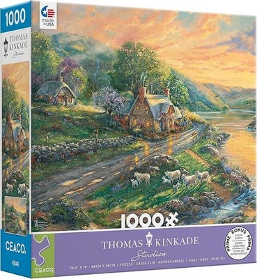 Ceaco puzzle;  Daybreak at Emerald Valley;  Thomas Kinkade;  1000 pcs  3310-93 - Image 1 of 3