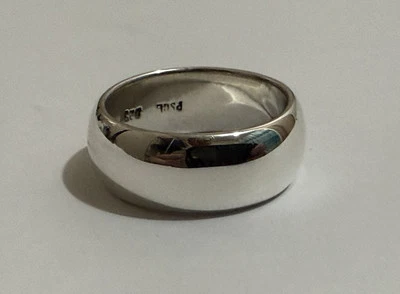 Peter камень 9 граммов PSCL серебро кольцо широкий обручальное кольцо размер 7,5 - Изображение 1 из 3