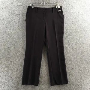 New York & Company City Stretch Flare Leg Dress Pants Women 12P Brown Casual NEW - Picture 1 of 21