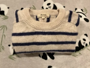 Suéter para mujer Madewell talla pequeña multicolor a rayas cachemir - Imagen 1 de 5
