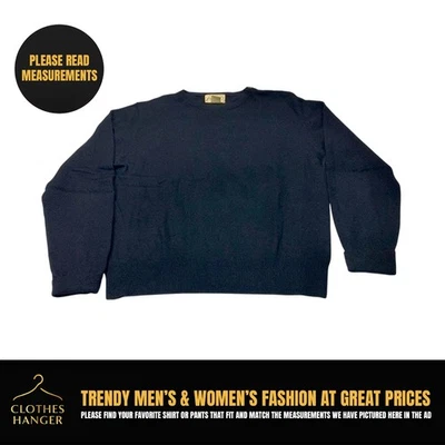 Lord & Taylor Cashmere Sweater Large Black Round Neck Pullover Button Shoulder - Image 1 of 4