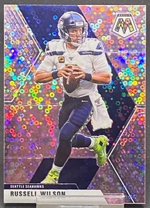 2020 PANINI MOSAIC PRIZM SILVER DISCO RUSSELL WILSON SEAHAWKS SERIE #ED 9/20 - Foto 1 di 2
