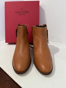 Valentino Leather Fringe Boots Sz 39 NEW - Picture 1 of 14