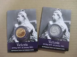Queen Victoria Münzpackungen - Gold Sovereign und Schilling - Bild 1 von 3