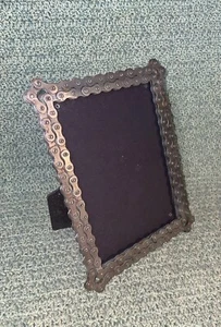 Bicycle Chain Picture Frame Tabletop Decorative Display Holds 4x6 Photo No Glass - Picture 1 of 8