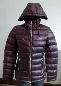Andrew Marc Women's Packable Liteweight Prem. Down Quilted Puffer Jacket Wine XS - Picture 1 of 19