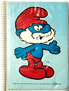 VINTAGE ALPHA BETA THE SMURFS PAPA SMURF PHOTO BOOK ALBUM GREEK USED RARE - Picture 1 of 5