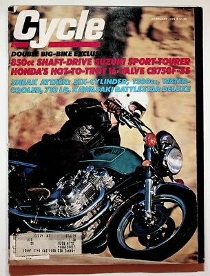 1979 February Cycle Motorcycle Magazine Suzuki GS850 Honda CB750 Husqvarna 390CR Foto 1 de 4