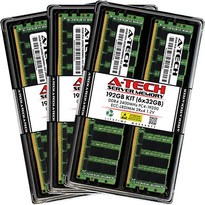 192GB 6x 32GB PC4-2400 LRDIMM ASUS RS700-E8-RS4 V2 RS700-E8-RS8 V2 Memory RAM - Image 1 of 4