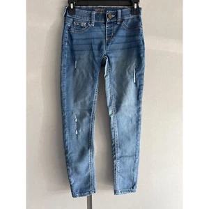 Justice Girls Jeans Distressed Denim Medium Wash Skinny Pants Size 12 - Picture 1 of 12