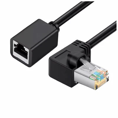 J57 Cavo di Rete Prolunga Cavo Lan Prolunga Ethernet Angolato 90Sinistra - Immagine 1 di 4