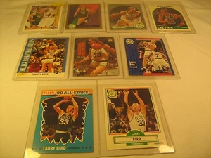 Lot of 9 NBA Cards LARRY BIRD 1990'S Fleer KELLOG'S Skybox NBAHOOPS [b5b5] - Picture 1 of 4