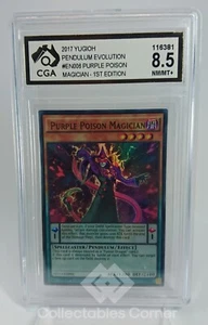 2017 Pendulum Evo Purple Poison Magician 1st Edition Card Graded 8.5 - Bild 1 von 2