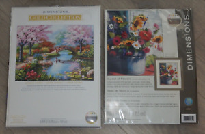 Dimensions The Gold Collection Japanese Garden Bucket of flowers LOT OF 2