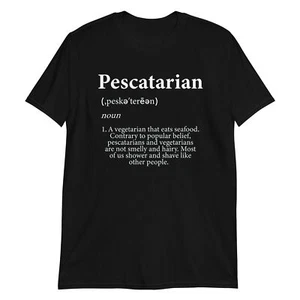 Pescatarian Definition Tee Pescatarian Healthy Food Diet T-Shirt - Picture 1 of 9
