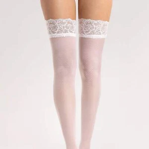 Fiore Matin 20 den – Elegant Hold-Ups with Floral Lace - Picture 1 of 4
