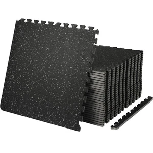 VEVOR Interlocking Floor Mats 24" Fitness Flooring Tiles 6/12/25 PCS 1/2" Thick - Picture 1 of 38
