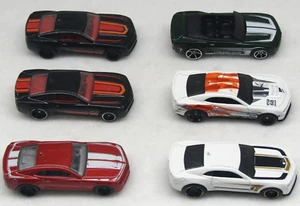 Hot Wheels Chevy Camaro Lot of 6, Black SS White ZL Orange SS Green Concept Cars - Picture 1 of 6
