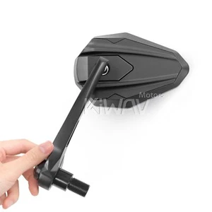 Bar end mirrors 4Rizz black fits Yamaha FZ-07 FZ-09 16mm bolt-on only - Picture 1 of 8